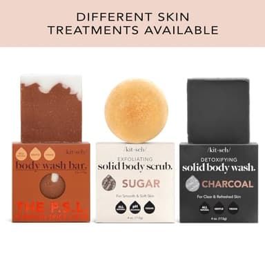 Kitsch Exfoliating Sugar Scrub for Body – All Natural Body Scrub Bar Soap for Smooth, Hydrated & Glowing Skin - Vegan Soap Bar Exfoliator for Men and Women - Made in the USA - 4 oz - Image 6