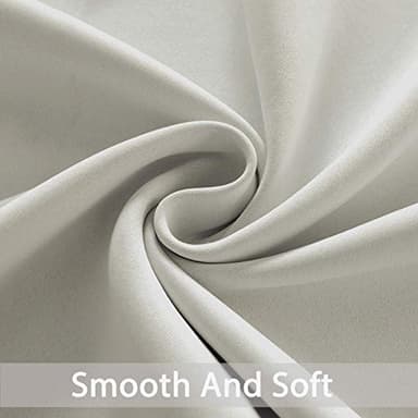 Yakamok Room Darkening Thermal Insulated Light Blocking Blackout Curtains, 2 tie Backs Included(52Wx84L,Light Beige,2 Panels) - Image 7