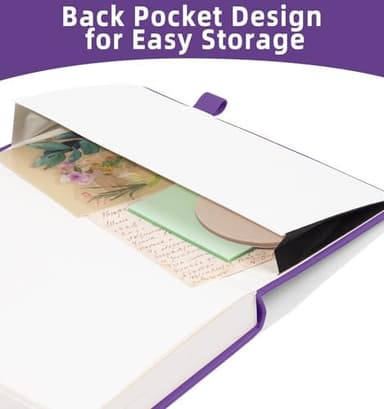 Lined Journal Notebook 365 Pages, A5 Leather Journals for Writing Women & Men, Hardcover Notebook with 100GSM Thick Paper, Daily Journal Notebook for Travel, Work, School, Note Taking, College Ruled - Image 6