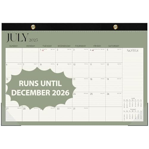 Desk Calendar 2025-2026, Runs Until December 2026 - Large Size 17" x 12" Desktop/Wall Monthly Calendar with To Do List, Personal Desk Calendar Planner for Home, School, Office - Image 1