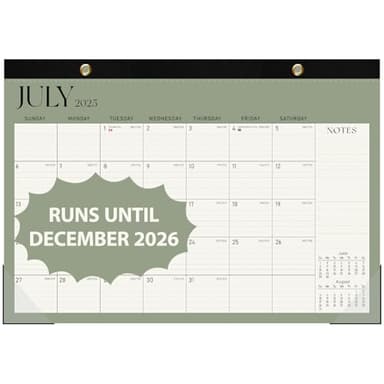 Desk Calendar 2025-2026, Runs Until December 2026 - Large Size 17" x 12" Desktop/Wall Monthly Calendar with To Do List, Personal Desk Calendar Planner for Home, School, Office - Image 1
