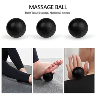 JOYENERGY 5 in 1 Foam Roller Set High Density Foam Roller Patented, Massage Stick, Massage Ball, Resistance Band for Deep Muscle Massage Pilates Yoga, Fitness for Trigger Point Release - Image 4