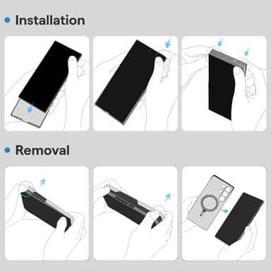 pitaka for S25 Ultra Case 6.9 Inch, Compatible with MagSafe, Slim & Light Samsung Galaxy S25 Ultra Case, 600D Aramid Fiber Made [Ultra-Slim Case - Black/Gray] - Image 9