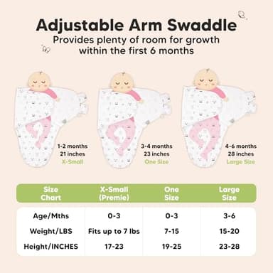 KeaBabies 3-Pack Organic Baby Swaddle Sleep Sacks - Swaddles for Newborns, Infant 0-3 Months, Baby Girls, Boys, Soft & Snug Newborn Sleep Sack, Nursery Swaddling Blankets (Nordic) - Image 6