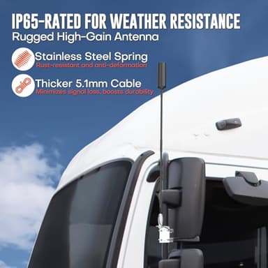 HiBoost Cell Phone Signal Booster for Trucks and SUVs | Boosts 5G & 4G LTE for All Carriers - Verizon, AT&T, T-Mobile & More | Weatherproof Antenna | Ultra-Stable Booster | FCC Approved - Image 3