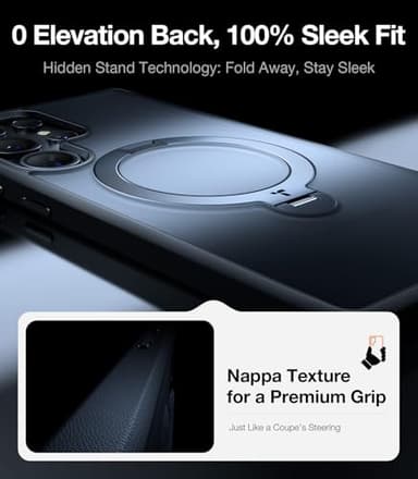 TORRAS 360 Spin Magnetic Stand for Samsung Galaxy S25 Ultra Case, Fit for Magsafe, Military Grade Slim Protective S25 Ultra Case with Kickstand & Ring Holder, Ostand Spin, Translucent Frosted Black - Image 7