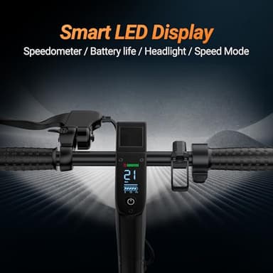 Roinside Electrict Scooter with Quadruple Shock Absorption, Up to 22MPH and 28 Miles Long-Range Portable Foldable Commuting Scooter for Adults with Double Braking System and App - Image 5