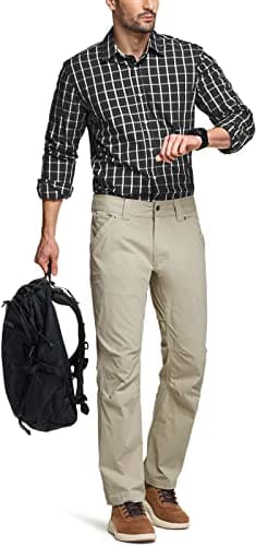 CQR Men's Vent Stretch Pants, Quick Dry Lightweight Casual Cargo Pants, Water Resistant Straight-Fit Utility Work Pants, Sedona Desert Sand, 36W x 32L - Image 3