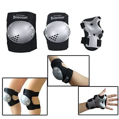 BOSONER Kids/Youth Knee Pads Elbow Pads Wrist Guards Set for 3-15 Years, Child Protective Gear Set for Multi-Sports Outdoor, Roller Skates, Cycling, BMX Bike, Skateboard, Inline Skating, Scooter - Image 6