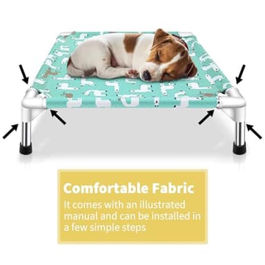 Elevated Dog Bed Pet cot for Small Dogs, Indoor and Outdoor Use for Small Pets - Image 4