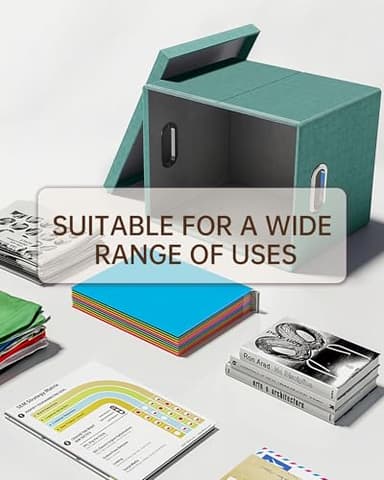2 Pack File Storage Organizer, Document Organizer, Portable File Box with Lid, Fit for Letter/Legal File Folder Storage,Forest-green-Box only - Image 5