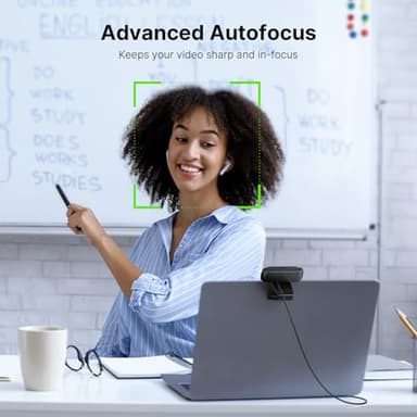 NexiGo 1080P 60FPS Webcam with Software Control and Microphone, AutoFocus, w/Privacy Cover, N680P Pro Computer Web Camera for Skype Zoom Teams, Mac PC Laptop Desktop - Image 3