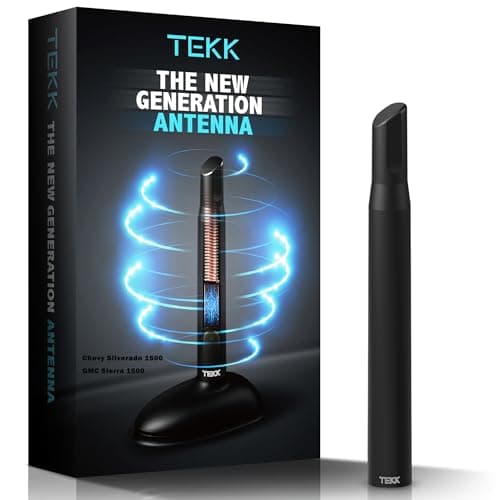 Tekk Short Antenna Compatible with 2006-2026 Chevy Silverado 1500 / GMC Sierra 1500 / Designed for Optimized FM/AM Reception / 4.8 Inches - Image 1