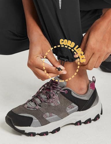 baleaf Women's Hiking Pants Quick Dry Water Resistant Lightweight Joggers Pant for All Seasons Elastic Waist Black Size S - Image 6