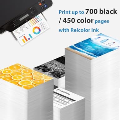 Relcolor 67XL Ink Cartridges Replacement for HP 67 XL Black Color Combo Pack for HP67 HP67XL 2700 2700e 4100 6400 4155e 2755e 6000 2855e 2752e 4100e 6458 6455e 4152 6055e 6052e 4152e 2742e 2755 6400e - Image 2