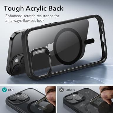 ESR for iPhone 15 Case, Compatible with MagSafe, Military-Grade Protection, Yellowing Resistant, Scratch-Resistant Back, Magnetic Phone Case for iPhone 15, Classic Series, Clear Black - Image 7