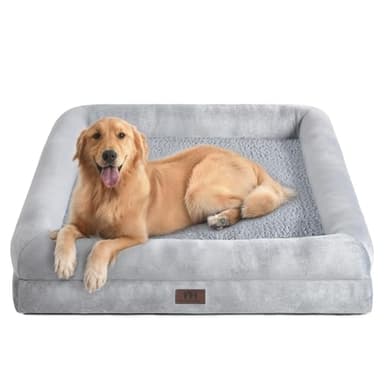 Medium Dog Bed Washable Dog Crate Beds for Medium Large Dogs Crate Waterproof Dogs Bed with Removable Pet Beds Mat Cover Anti-Slip Bottom Comfort Egg Foam - Image 1