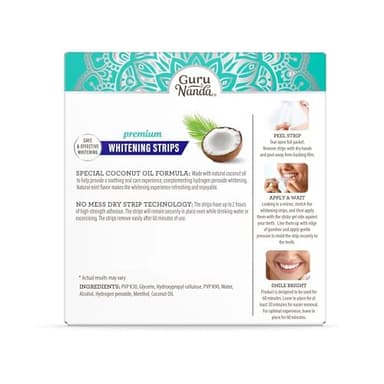 GuruNanda Teeth Whitening Strips - 16-Day Treatment with Non-Slip, Dry Strip Technology - Whitening Designed with Care for a Brighter Smile - Image 8