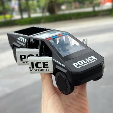 OANMYJJO Trucks for Boys Toy Pickup Truck 1/32 Police Car Toy,Police Cars for Kids Ages 3-5,Pull Back Cars with Lights and Siren,Toy Trucks for Boys Age 4-7 - Image 7
