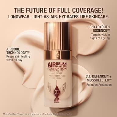 Charlotte Tilbury Airbrush Flawless Matte Foundation - Full Coverage Liquid Makeup with a Natural-Matte Finish - Smoothes & Blurs Pores - Waterproof & Transfer Resistant - 5 Neutral - Image 3