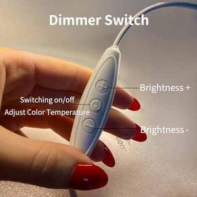 Small Half Moon Light for Nail Desk, 3 Color Temperature 3500K-6500K,180°Surround Moon Light Nail Tech,Half moon nail lamp for Manicure Sculpture Handicrafts etc Lighting,Personal DIY use 16inch - Image 8