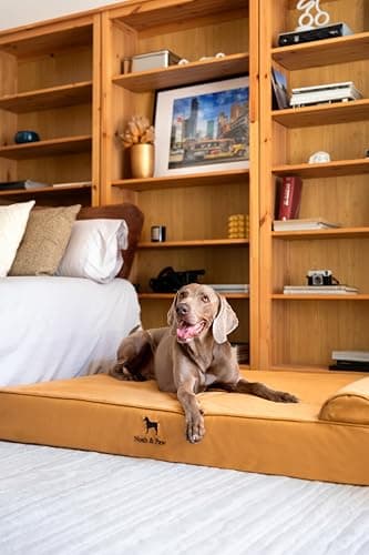 NOAH & PAW Giant Dog Bed XXL 55x45x9.5 Inch, Orthopedic Dog Beds, Eggshell Memory Foam Infused with Cooling Gel, Waterproof, Machine Washable, Includes Inner Cover (Faux Leather) - Image 3