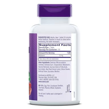 Natrol Fast Dissolve Melatonin 10mg Tablets - Strawberry Flavor, 100 Count, Sleep Support Melatonin Tablets for Adults, 100-Day Supply - Image 9