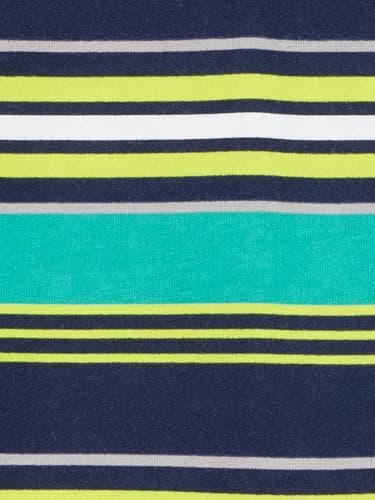 Simple Joys by Carter's Baby Boys' 3-Pack Rompers, Green Dinosaur/Navy Stripe/Yellow Stripe, 12 Months - Image 4