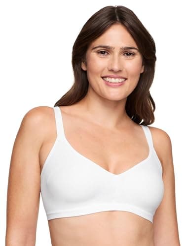 Warner's Women's Large Easy Does It Underarm-Smoothing with Seamless Stretch Wireless Lightly Lined Comfort Bra Rm3911a, White, L - Image 2