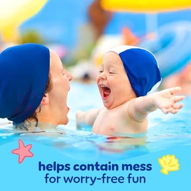 Pampers Swim Diapers - Splashers - Size 4, 18 Count, Gap-Free Disposable Baby Swimming Pants - Image 4