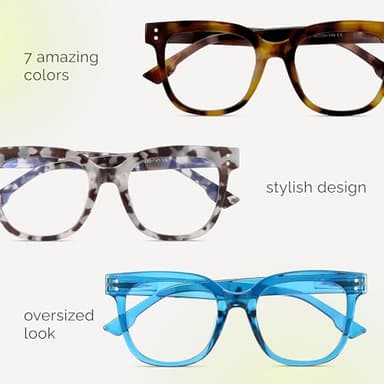 miyya Blue Light Glasses for Women – Oversized UV & Blue Light Blocker Chunky Frames, All-Day Comfort, Stylish Eyewear - Image 8