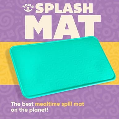 Yomp SplashMat Silicone Pet Food Mat – Non-Slip, Waterproof, and Pet-Safe Tray with Raised Edge for Dog Food and Water Bowls - Image 2