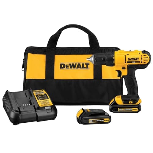 DEWALT 20V Max Cordless Drill/Driver Kit, 2 Batteries and Charger Included (DCD771C2) - Image 1