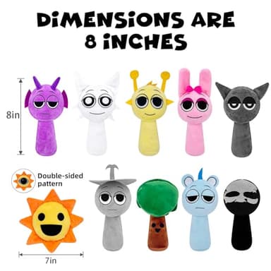Plush Toys, Horror Games Plushies Toy for Fans, Soft Stuffed Animal Pillow Figure Doll Christmas Birthday Gifts for Adult Kids (20Pcs) - Image 3