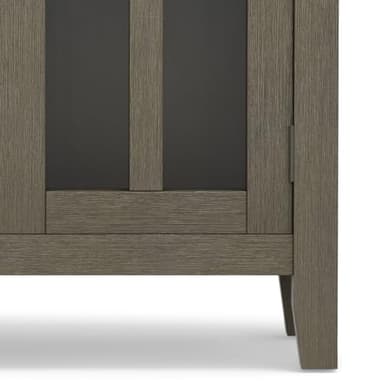 SIMPLIHOME Artisan SOLID WOOD 30 Inch Wide Contemporary Low Storage Cabinet in Farmhouse Grey, For the Living Room, Entryway and Family Room - Image 8