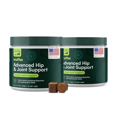 Wuffes Chewable Dog Hip & Joint Supplement - Glucosamine & Chondroitin Chews - Dog Joint Supplements & Vitamins - Extended Joint Care (Large Breed (Over 65 lbs), 60 Chews (Pack of 2)) - Image 1