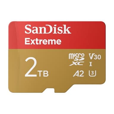 SanDisk 2TB Extreme microSDXC UHS-I Memory Card with Adapter - Up to 240MB/s, C10, U3, V30, 4K, 5K, A2, Micro SD Card- SDSQXAV-2T00-GN6MA - Image 1