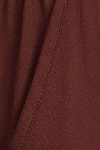 Leggings Depot Womens Relaxed fit Jogger Pants - Track Cuff Sweatpants with Pockets, Marsala, Medium - Image 4