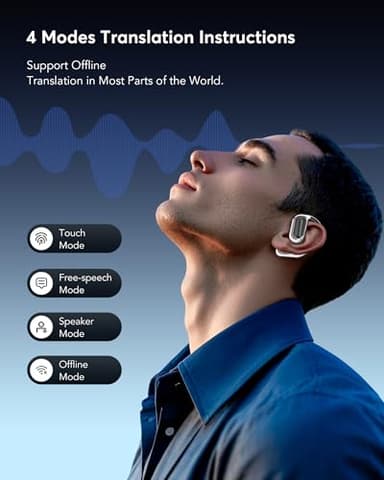 EUQQ AI Language Translation Earbuds, Bluetooth 5.4 Headphones Translator for 144 Languages - Image 5