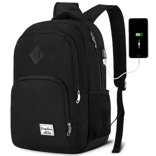 YAMTION Backpack for Men and Women,School Backpack for Teenager,15.6 inch Laptop Bookbag with USB Charging port for Business Work College Travel Trip - Image 1