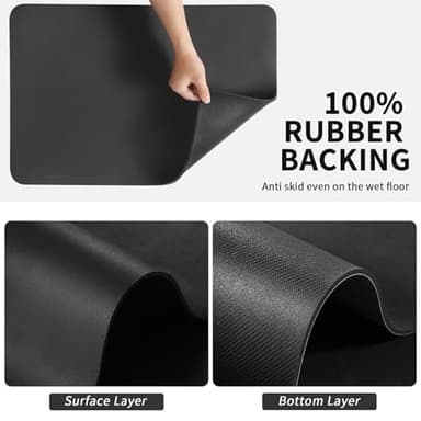 HotLive Coffee Mat - Absorbent Hide Stain Rubber Backed Dish Drying Mat for Kitchen Counter - Bar Mats for Countertops Accessories Fit Under Coffee Maker Espresso Machine - Image 6