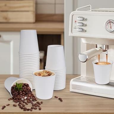 SIUQ 300 Pack 5 oz Paper Cups, White Disposable Paper Cups, Small Bathroom Mouthwash Cups, Hot/Cold Drinking Cup for Bathroom, Home, Party, Office, Picnic, Travel - Image 8