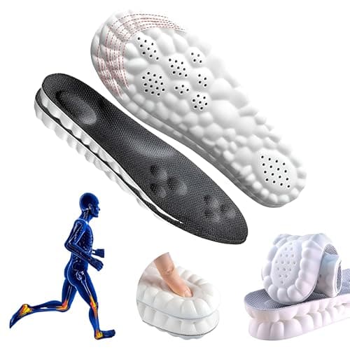 2 Pairs Cloud Insoles - 4D Cloud Technology Insole - Super Soft Comfort Insoles, U-Shape Memory Foam Insoles, Trim to Fit Inserts (Black, Men: 8-11.5) - Image 1