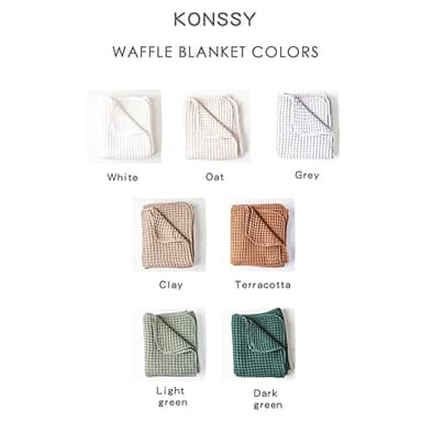 Konssy Waffle Baby Blanket - Soft & Cozy Nursery Swaddle Blanket, Lightweight Toddler Throw for Boys & Girls, Ideal for Wrapping (Oat) - Image 8