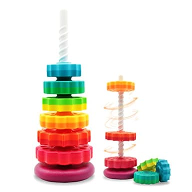 LBAIBB (1 PCS Spinning Stacking Toys,Spin Toy ABS Plastic and Color Rainbow Design,Focus on Children Educational and Interactive Learning's Stack Toys, Suitable for Gifts for Boys and Girls - Image 1