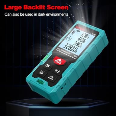 Kiprim Laser Distance Measure High Accuracy 229ft LD70E Laser Tape Measure 70M Compact Laser Measurement Tool with Larger Backlit LCD Display,ft/m/in Switching,Bubble Level - Image 6