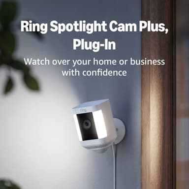 Ring Spotlight Cam Plus, Plug-In | Home or business security with HD video, Two-Way Talk, Color Night Vision, and Security Siren (2022 release) - White - Image 6