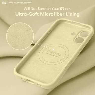 LOVE 3000 Designed for iPhone 17 Case, Premium Silicone [Compatible with Magsafe][Soft Anti-Scratch Microfiber Lining] Shockproof Protective Phone Case for Men Women 6.3", Creamy Yellow - Image 7