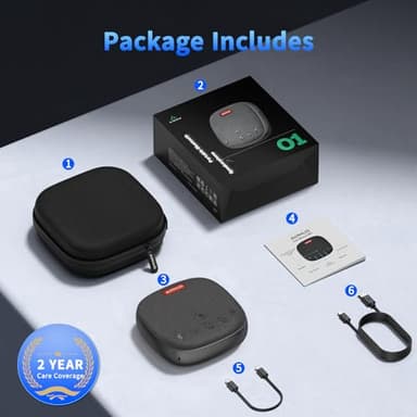 AIRHUG Conference Speaker and Microphone, Bluetooth Speakerphone with 360° Voice Pickup, Advanced Noise Reduction, USB-C Plug & Play, Compatible with Zoom and MS Team - Image 6