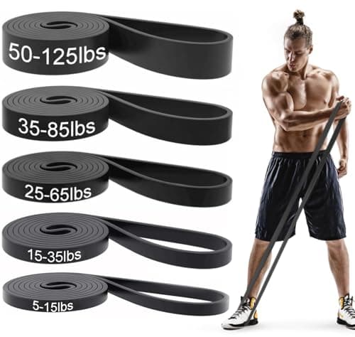 Pull Up Bands, Resistance Bands, Pull Up Assistance Bands Set for Men & Women, Exercise Workout Bands for Working Out, Body Stretching, Physical Therapy, Muscle Training - Black - Image 1